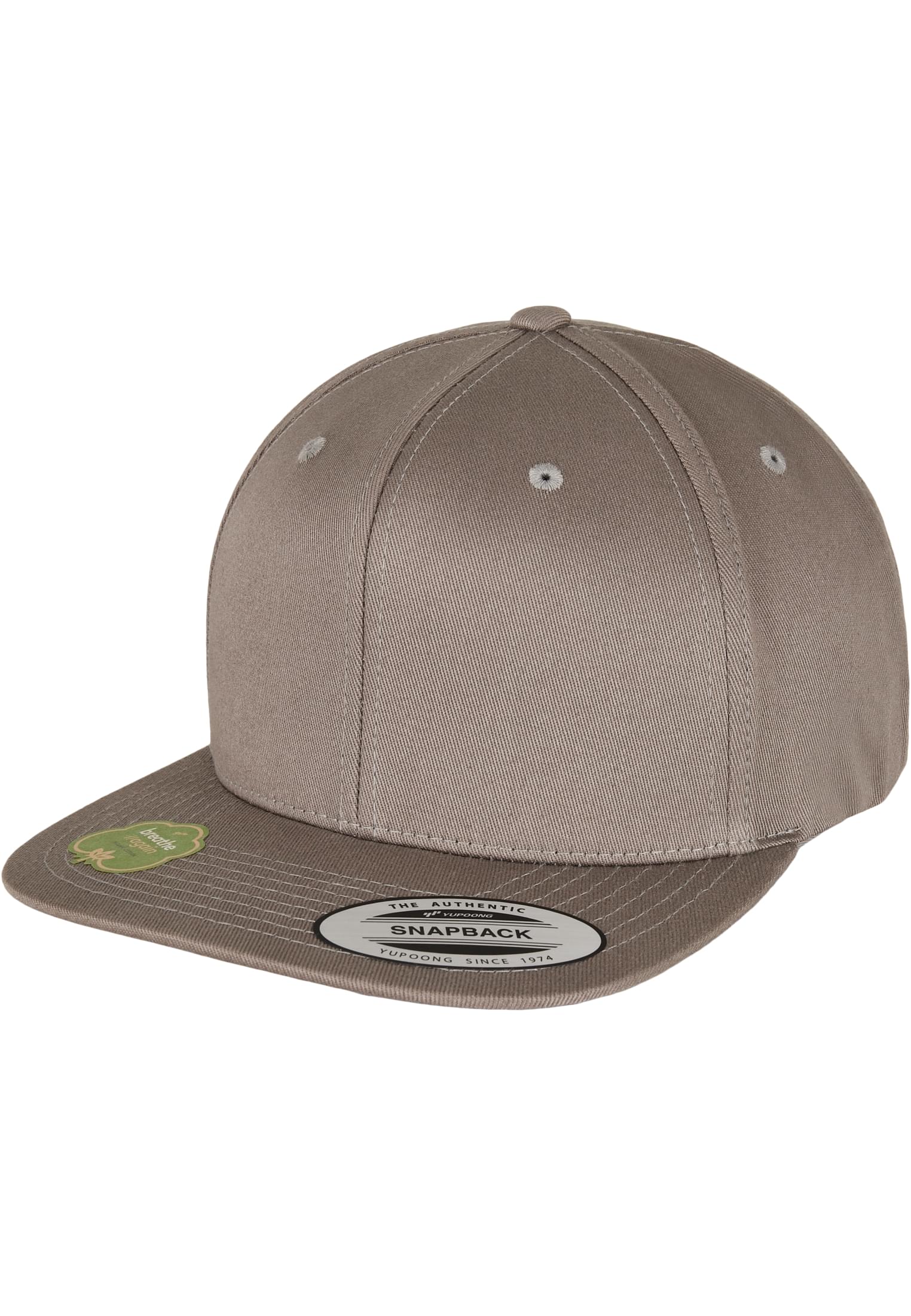 Casquette Snapback 6089OC gris taupe - vue de face