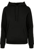 Sweat à capuche femme MF007 noir - vue de face