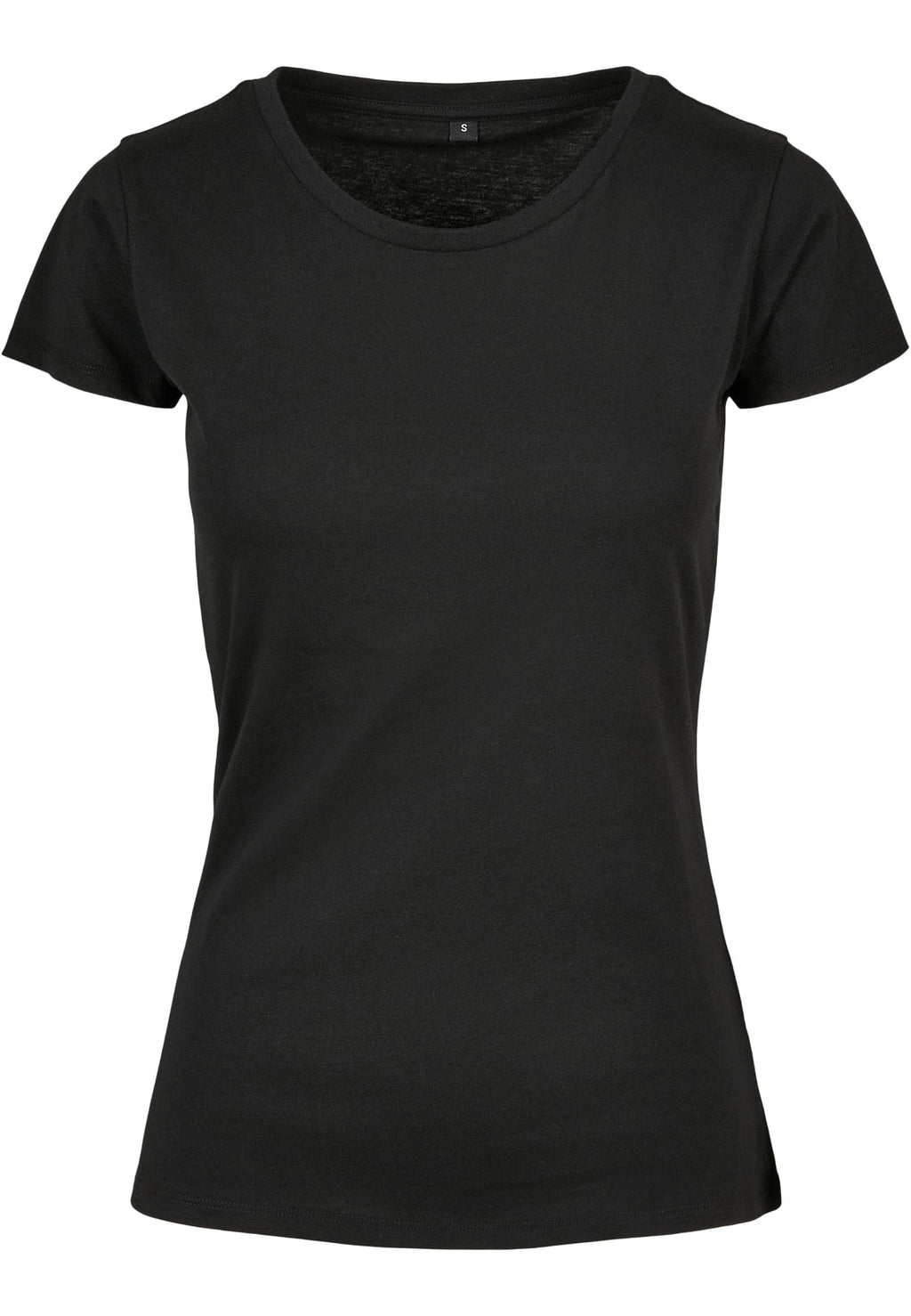 T-shirt femme basique MF012 noir - vue de face