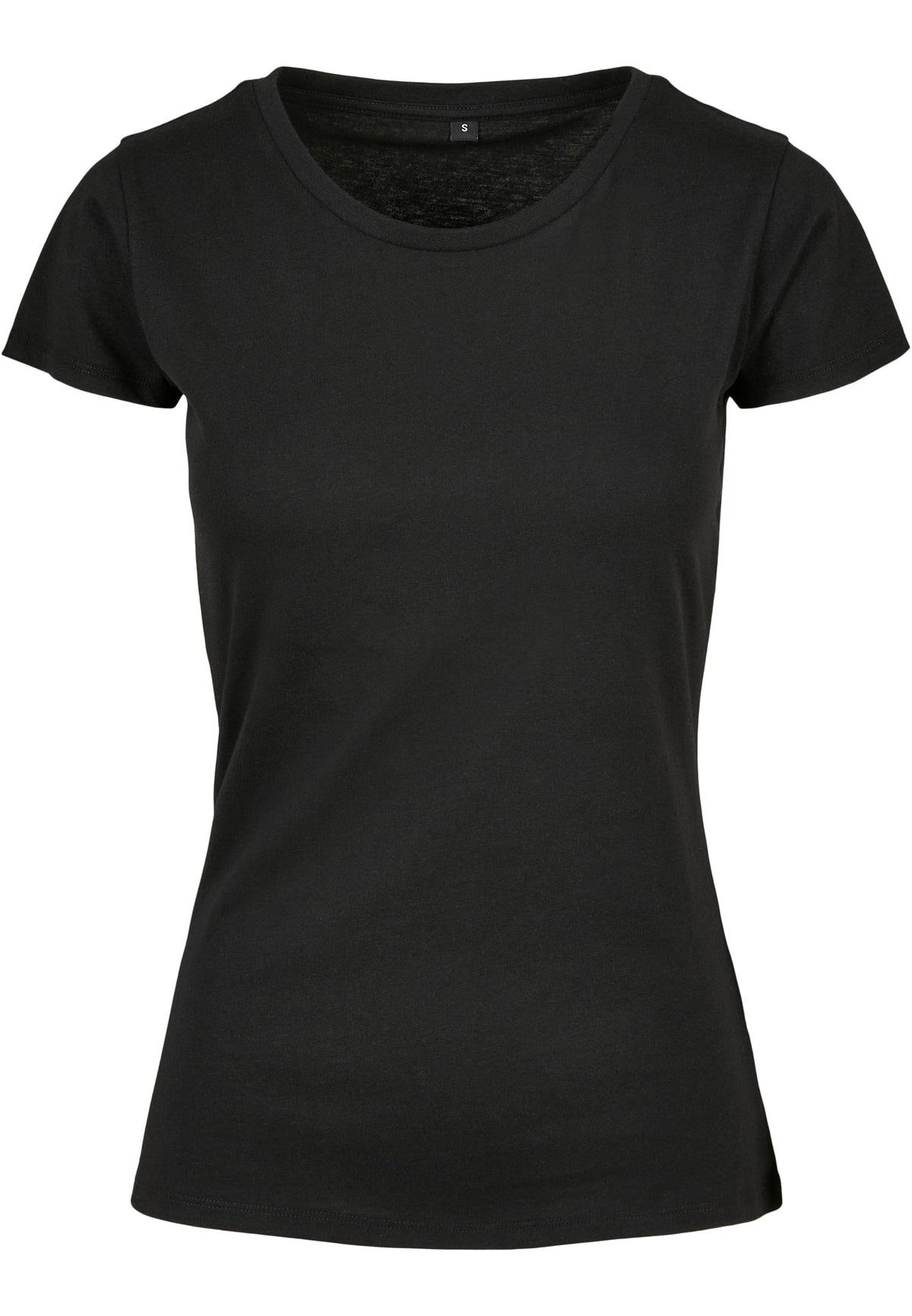 T-shirt femme basique MF012 noir - vue de face