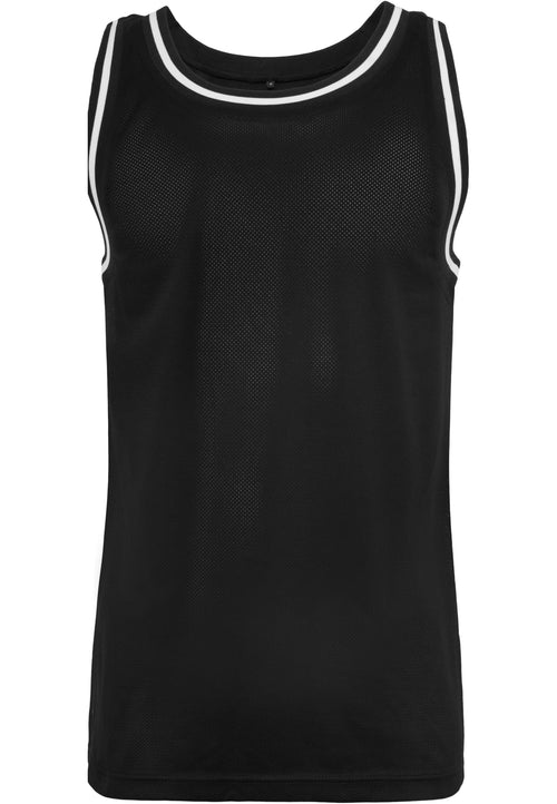 Debardeur mesh BY009 noir et blanc - vue de face