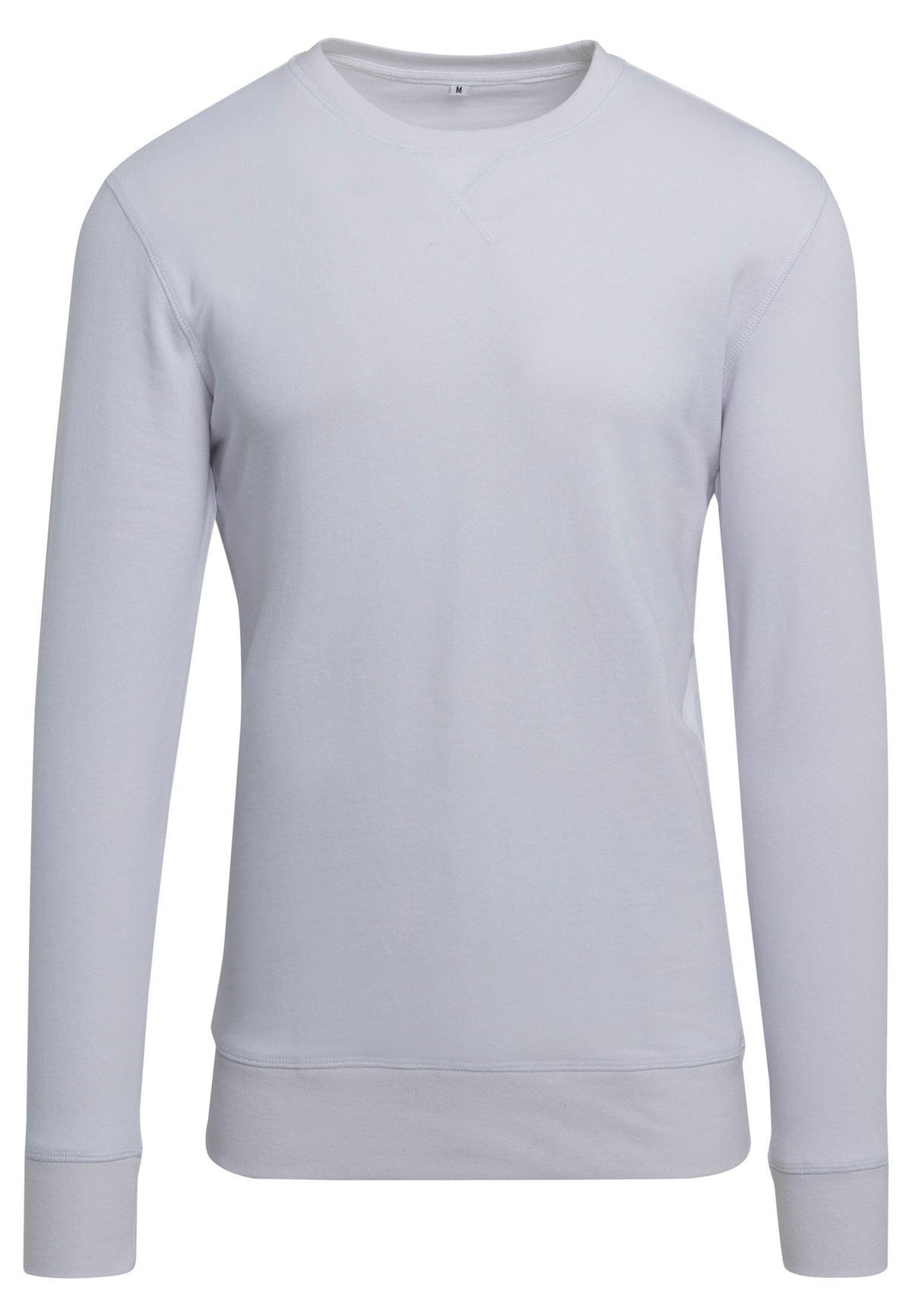 Sweat col rond leger BY010 blanc - vue de face