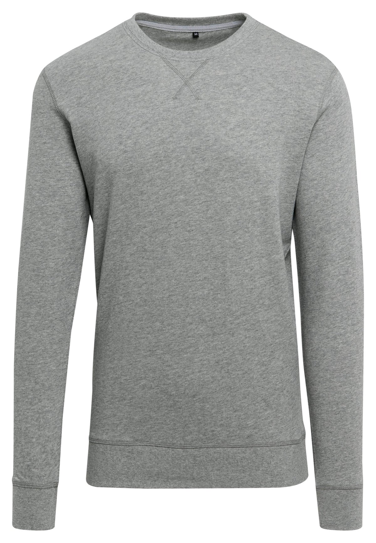 Sweat col rond leger BY010 gris chine - vue de face