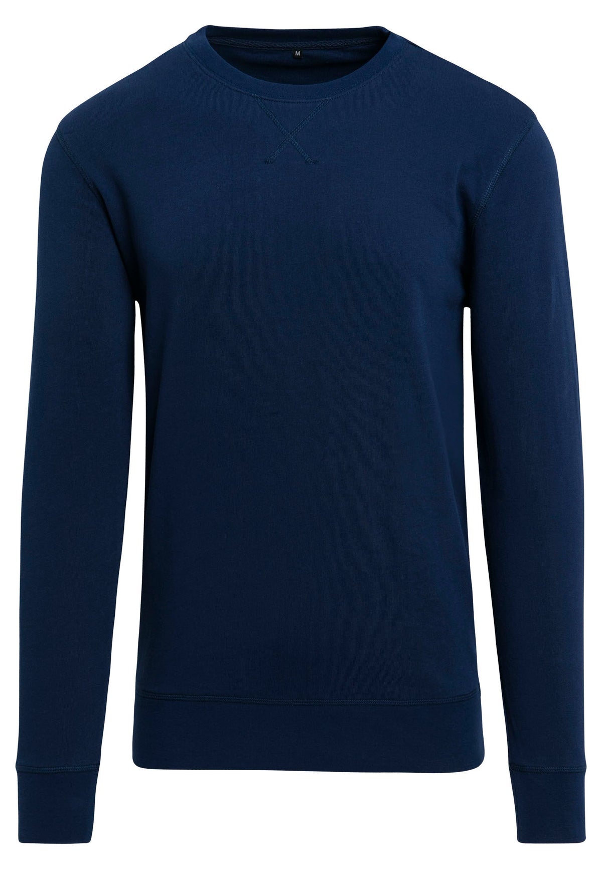 Sweat col rond leger BY010 marine clair - vue de face