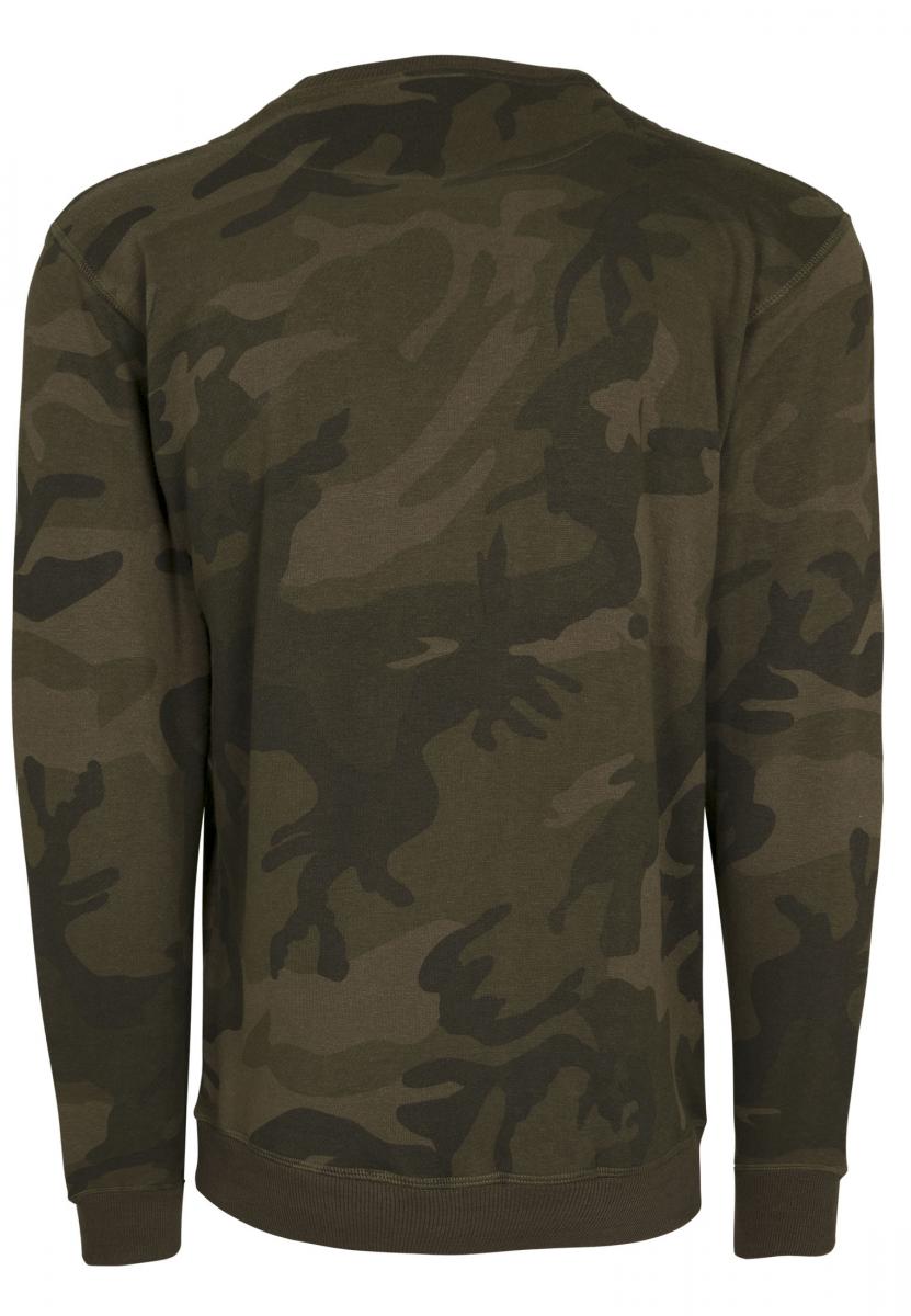 Sweat col rond camo BY110 camo olive - vue de dos
