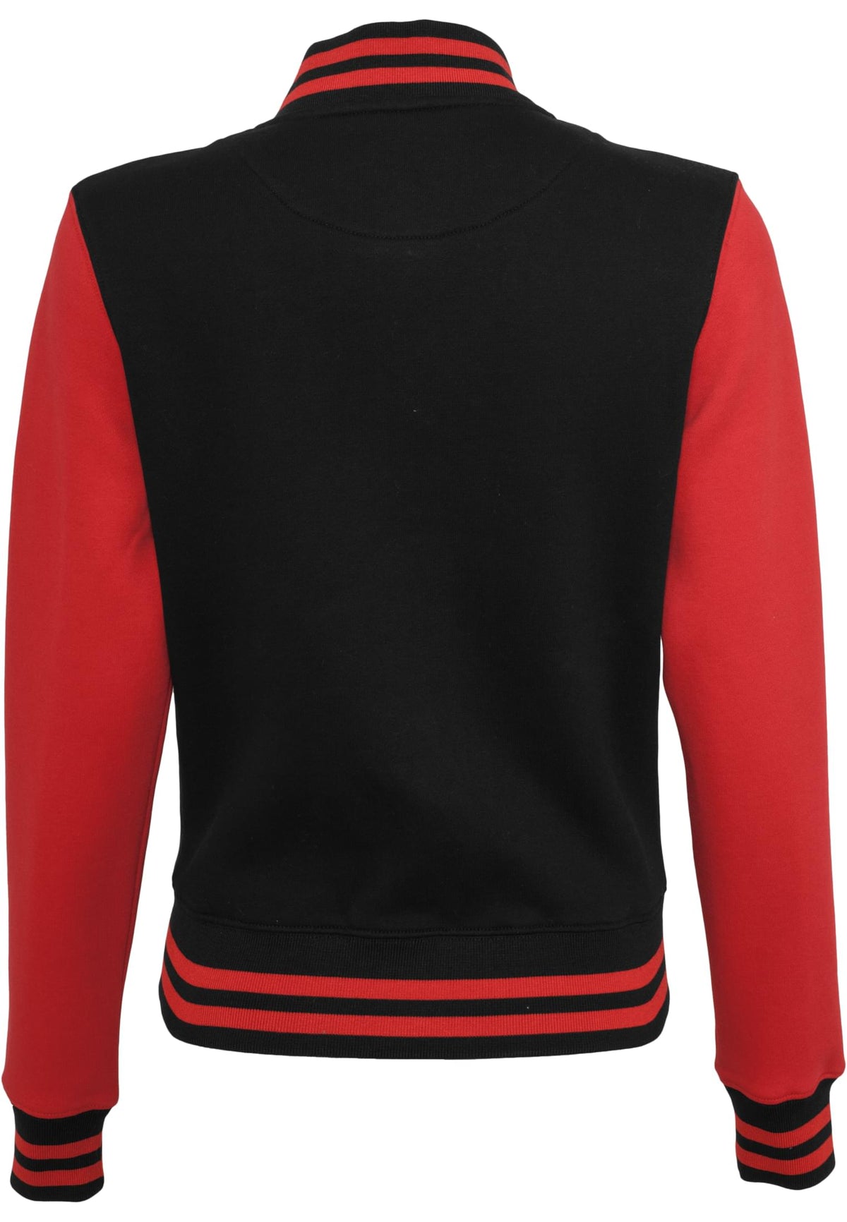 Veste teddy femme MF027 noir et rouge - vue de dos