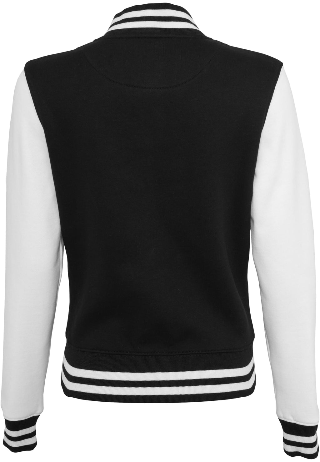Veste teddy femme MF027 noir et blanc - vue de dos