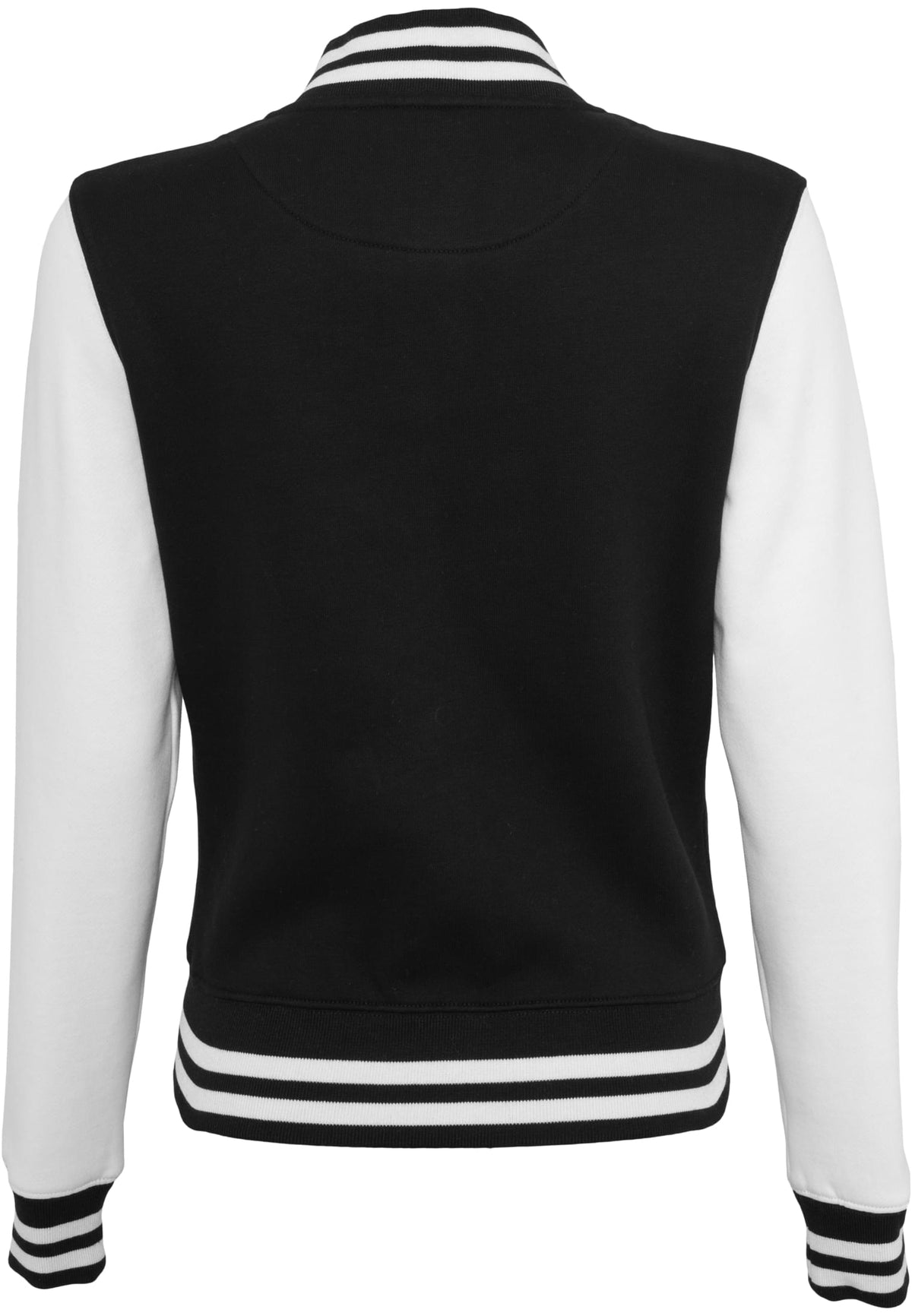 Veste teddy femme MF027 noir et blanc - vue de dos