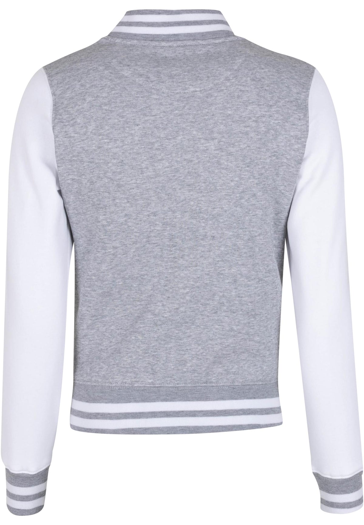 Veste teddy femme MF027 gris chiné et blanc - vue de dos