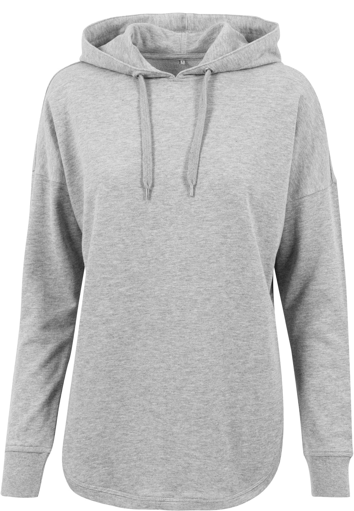 Sweat à capuche femme oversize MF037 gris clair chiné - vue de face