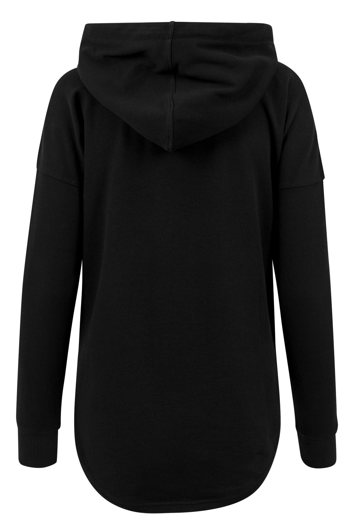 Sweat à capuche femme oversize MF037 noir - vue de dos