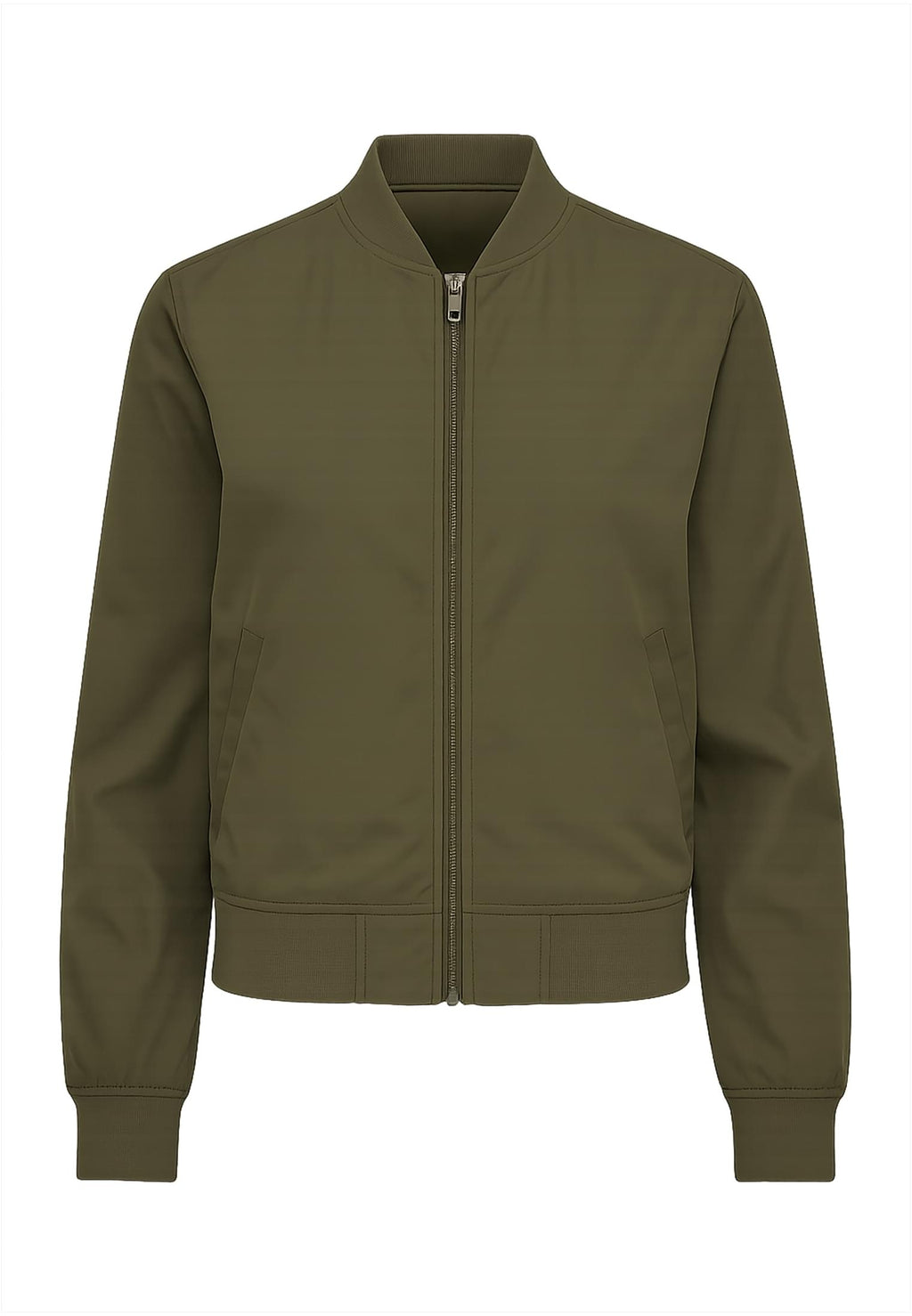 Blouson bomber femme MF044 kaki - vue de face