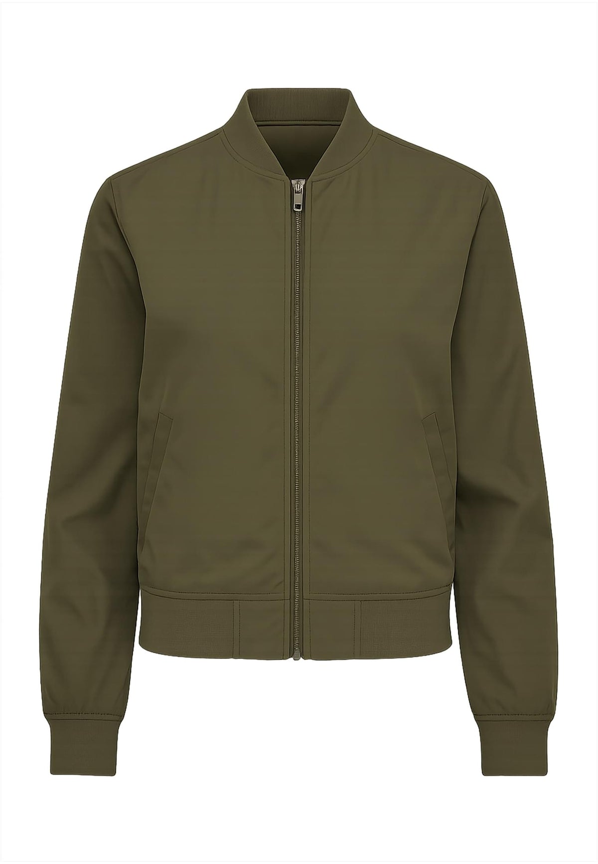 Blouson bomber femme MF044 kaki - vue de face