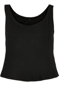 Débardeur femme oversize MF051 noir - vue de face