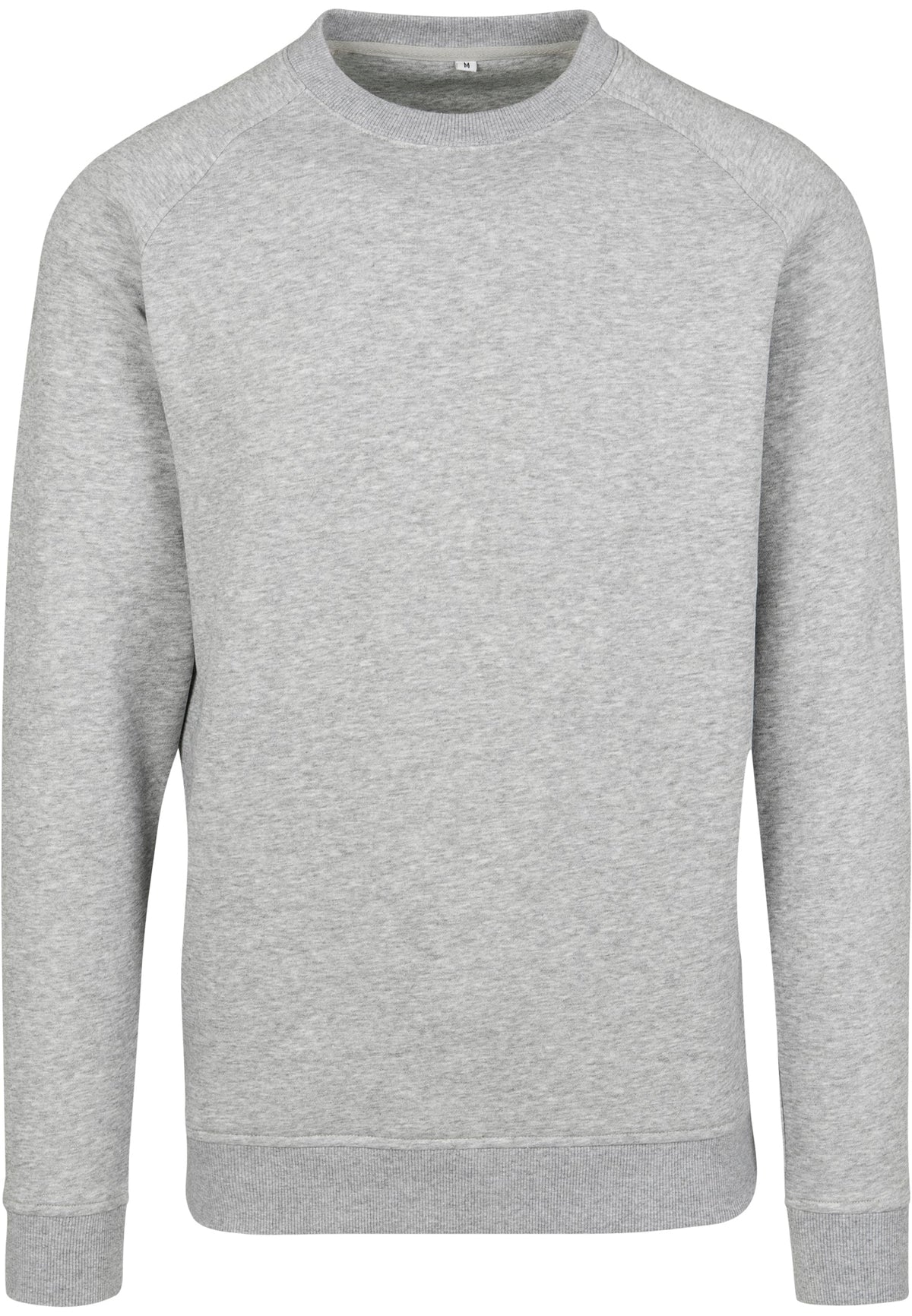 Sweat raglan BY094 gris chine - vue de face
