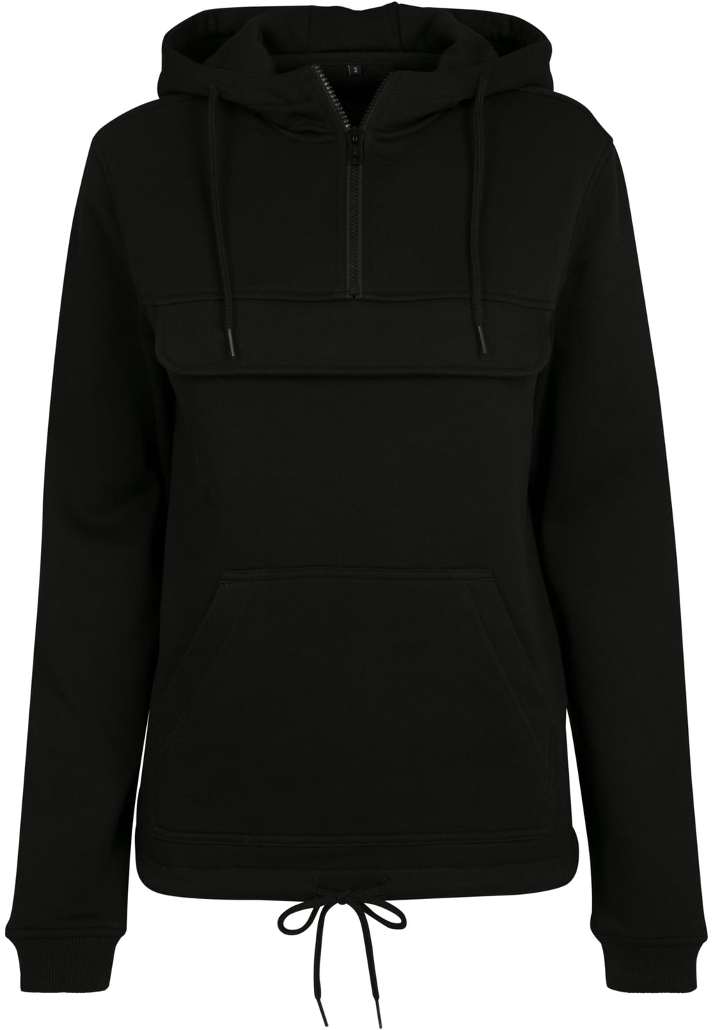 Sweat zippé femme MF097 noir - vue de face