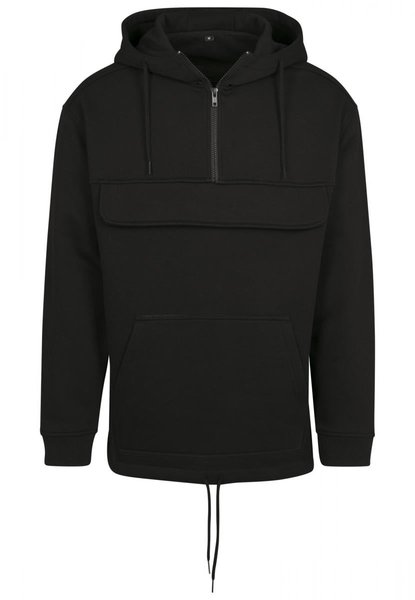 Sweat a capuche a enfiler BY098 noir - vue de face