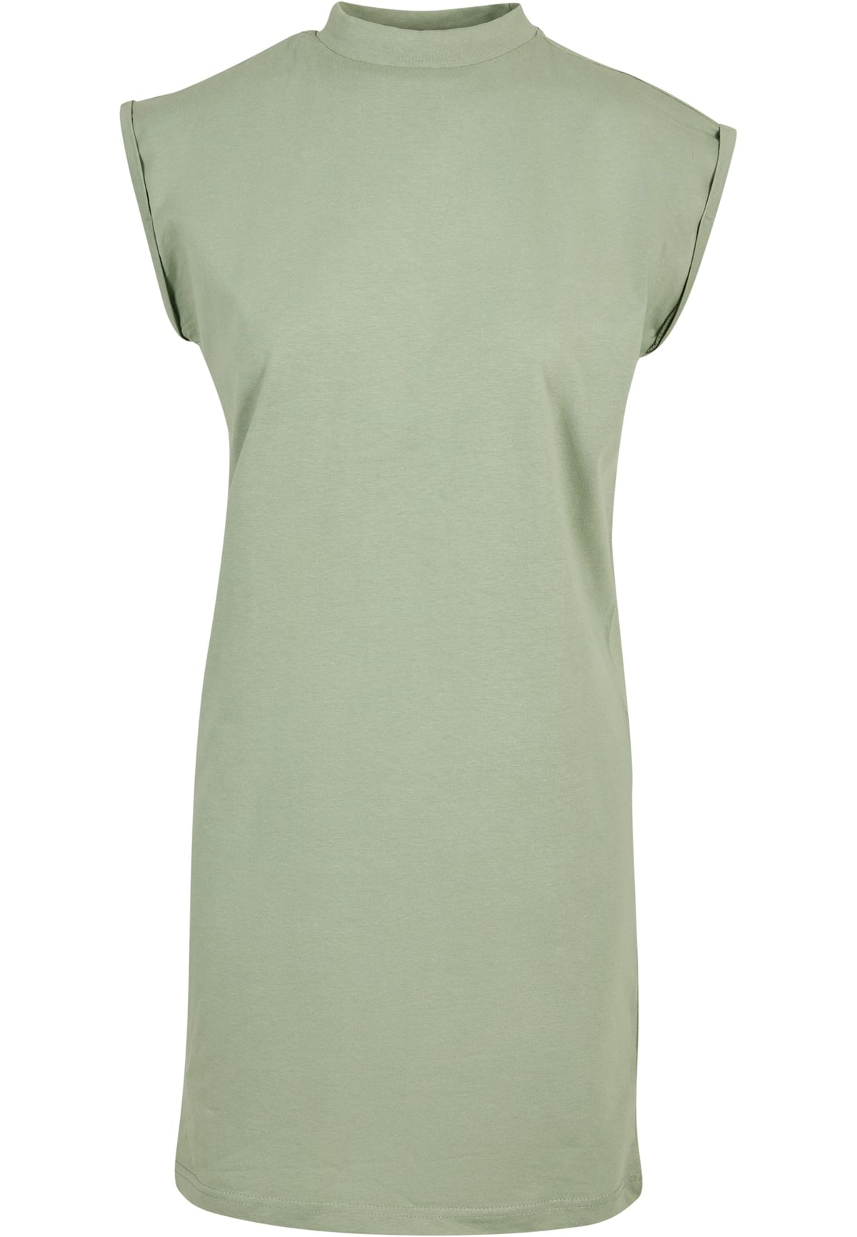 Robe femme col montant MF101 vert sauge clair - vue de face