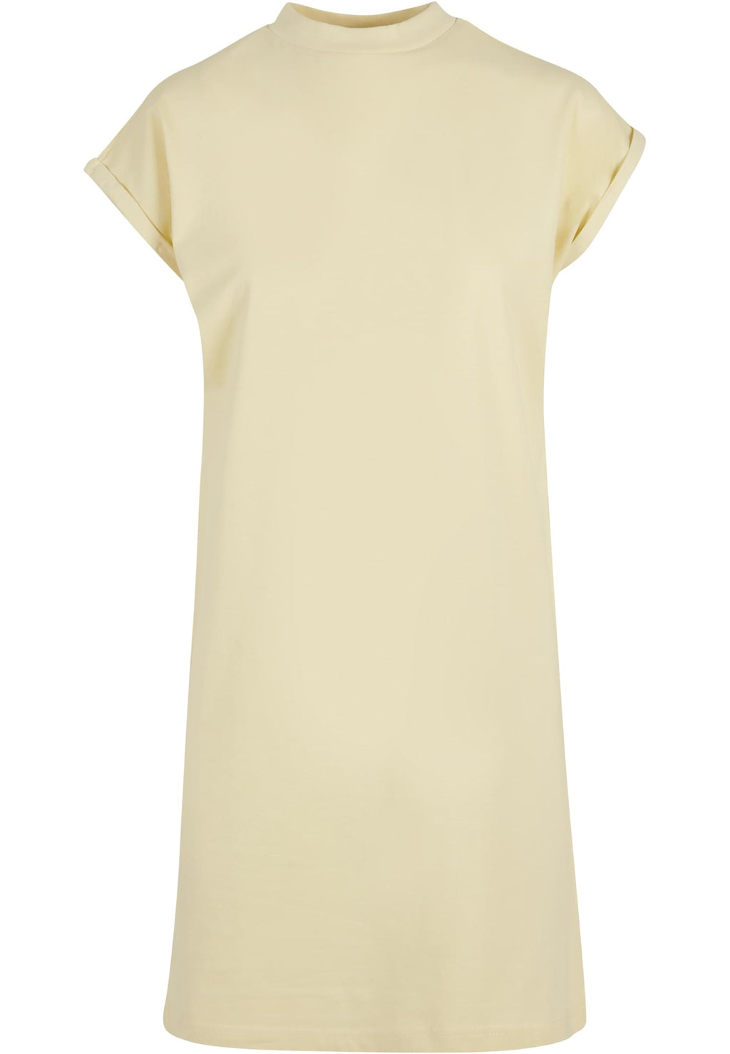 Robe femme col montant MF101 jaune pâle - vue de face