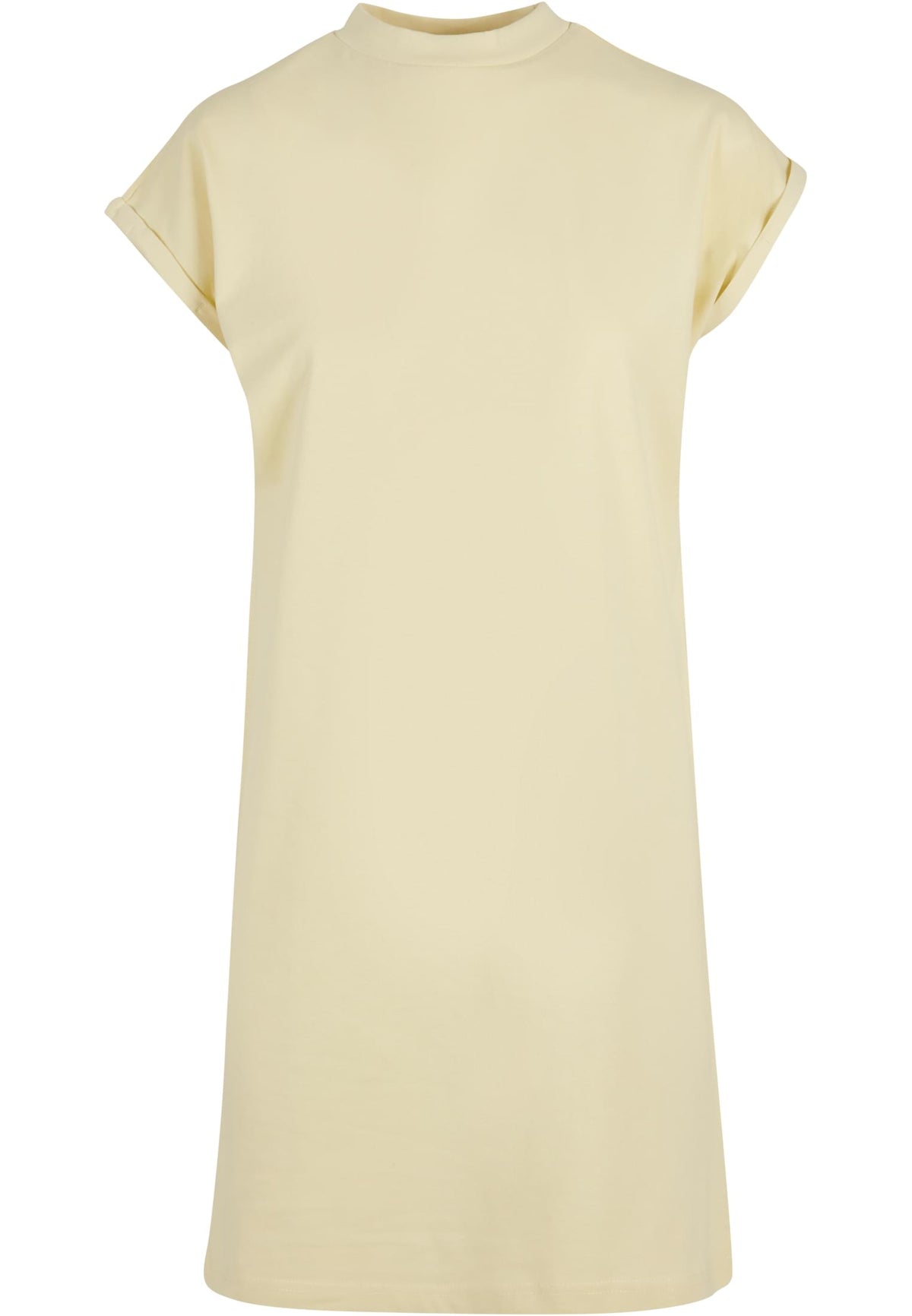 Robe femme col montant MF101 jaune pâle - vue de face