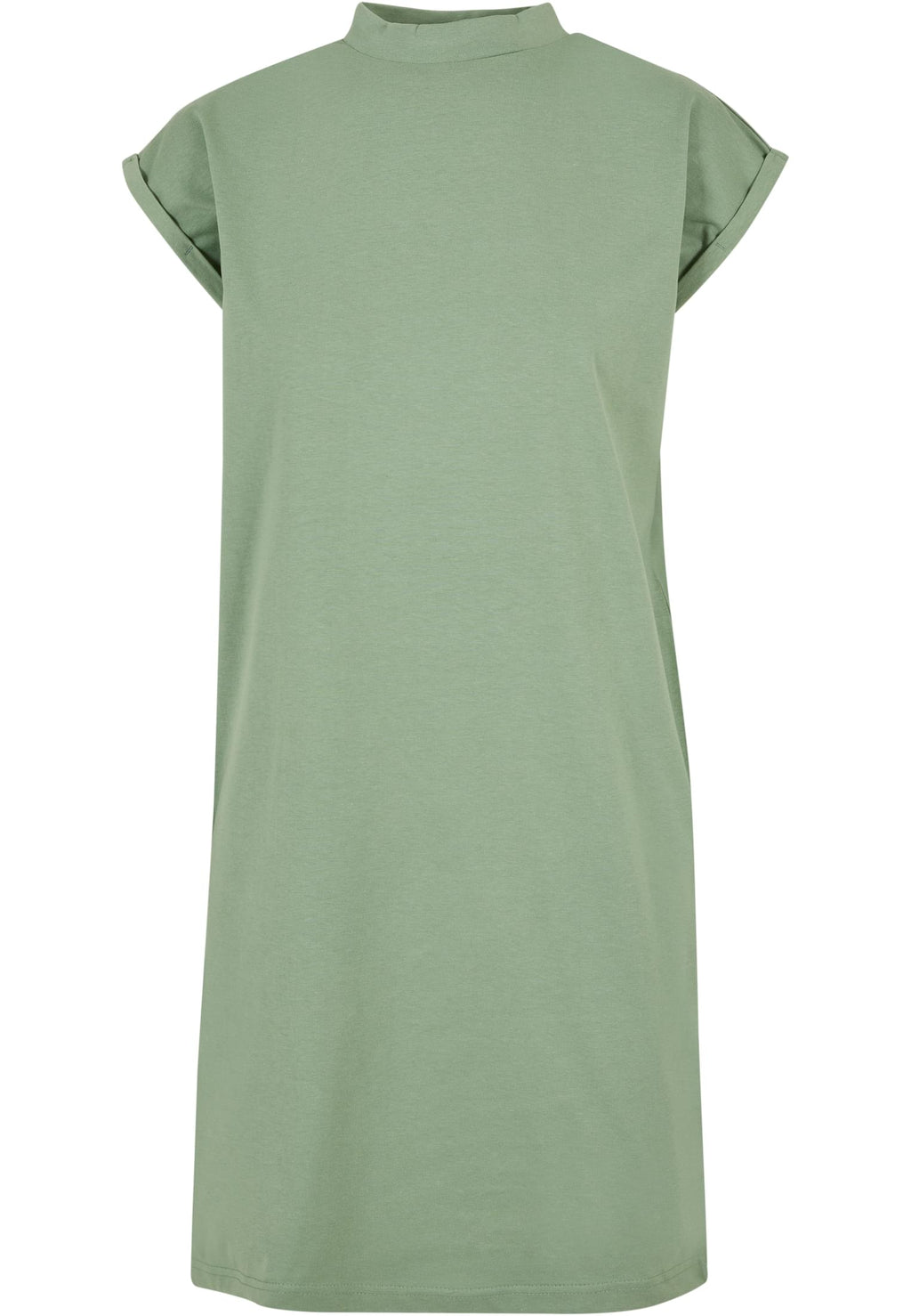 Robe femme col montant MF101 vert sauge - vue de face