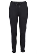 Jogging femme interlock MF103 noir et blanc - vue de face