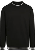 Sweat college BY104 noir et blanc - vue de face