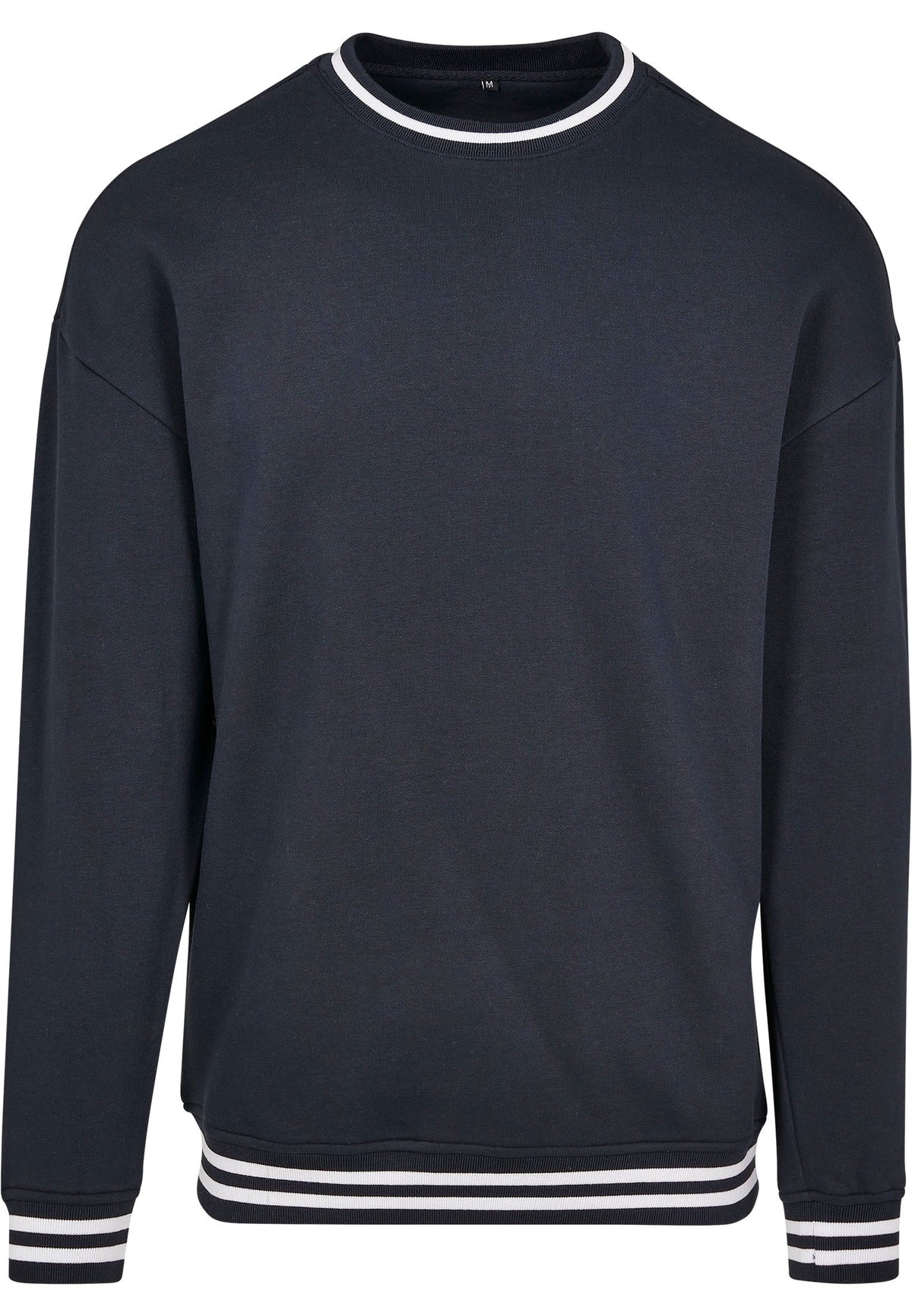 Sweat college BY104 marine et blanc - vue de face