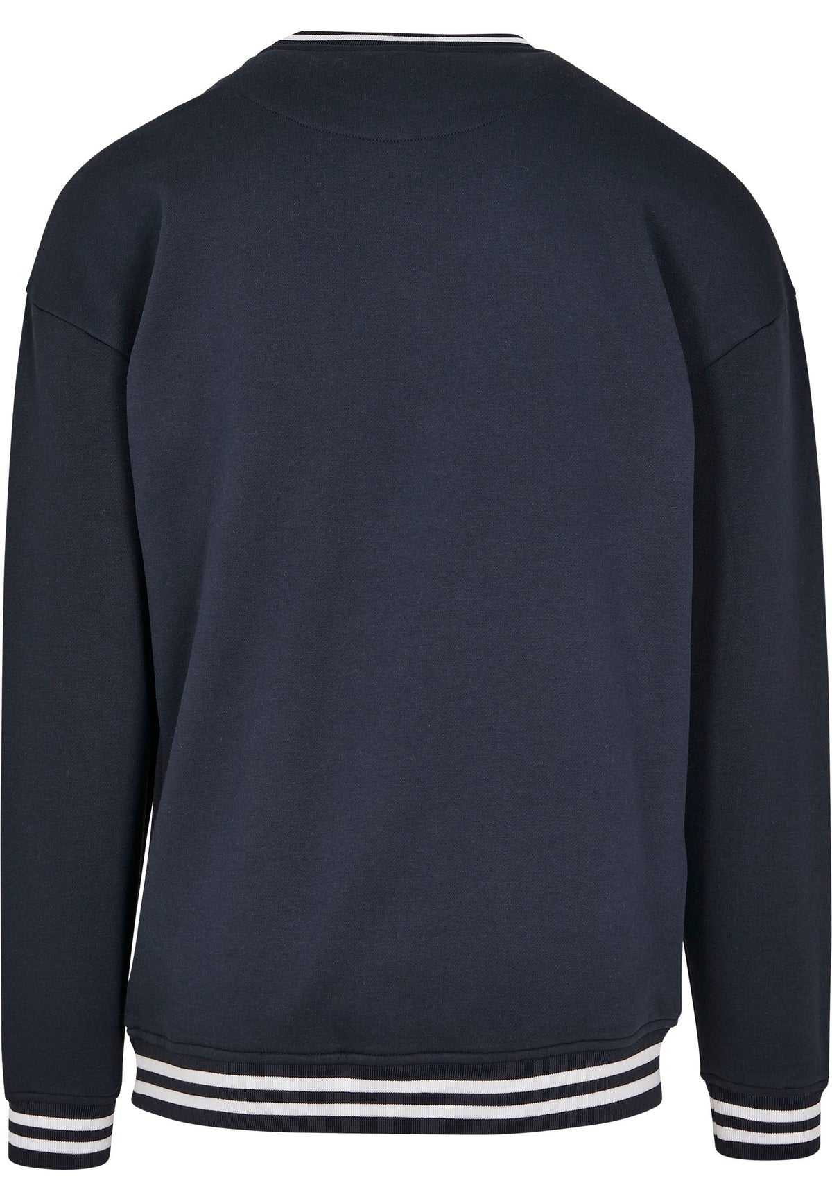 Sweat college BY104 marine et blanc - vue de dos