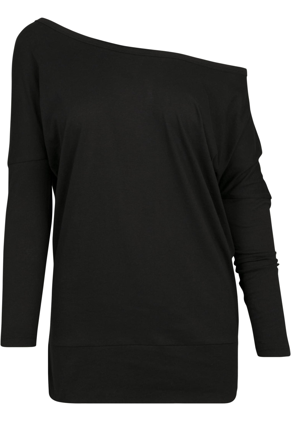 T-shirt femme manches longues MF107 noir - vue de face