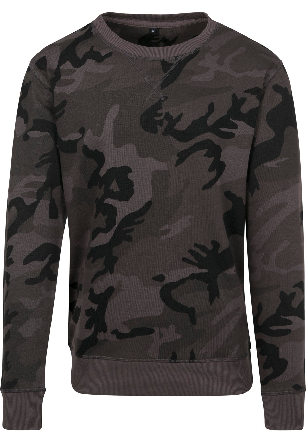 Sweat col rond camo BY110 camo fonce - vue de face