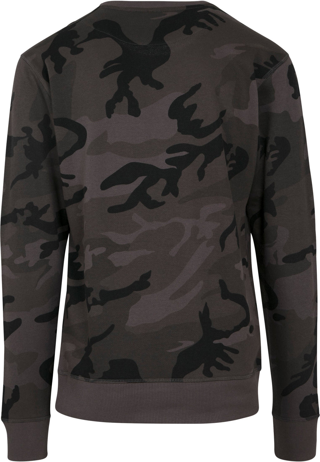 Sweat col rond camo BY110 camo fonce - vue de dos