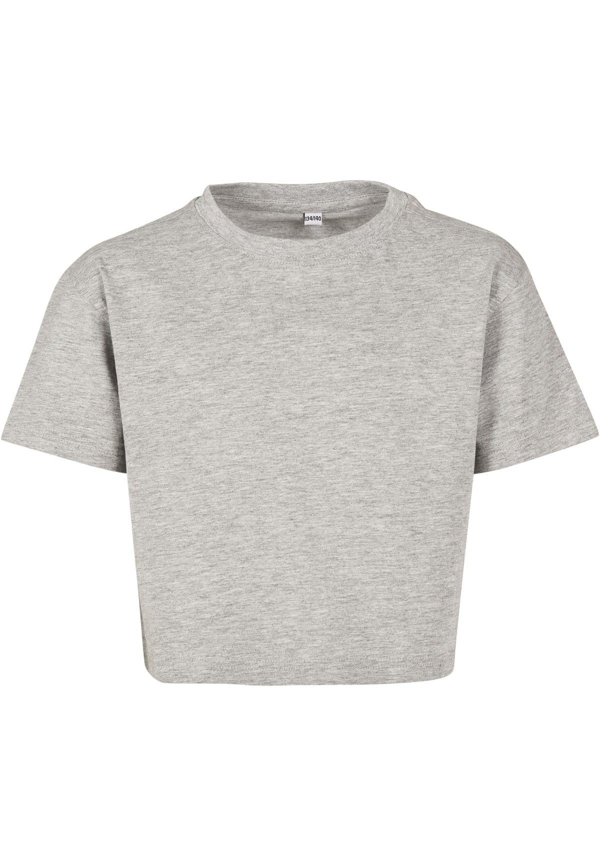 T-shirt court fille BY114 gris chine - vue de face
