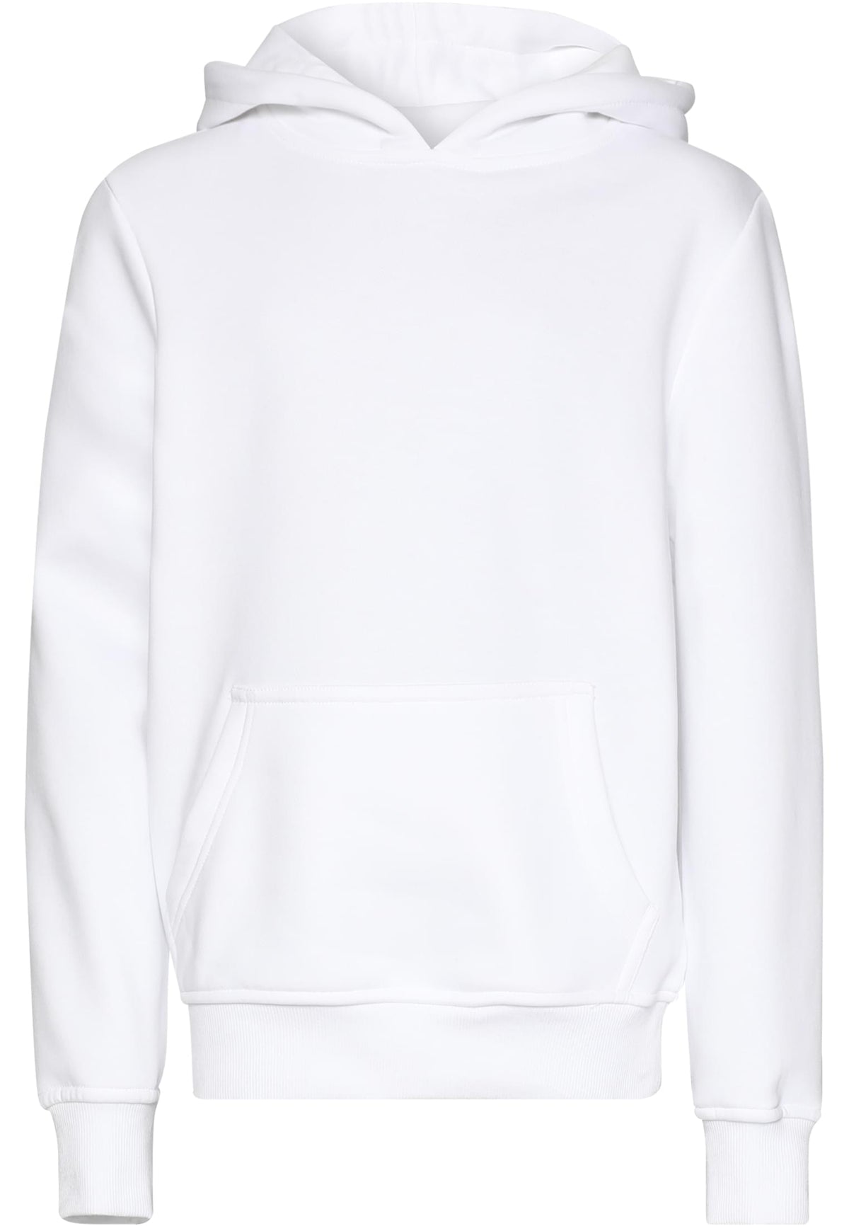 Sweat capuche enfant BY117 blanc - vue de face