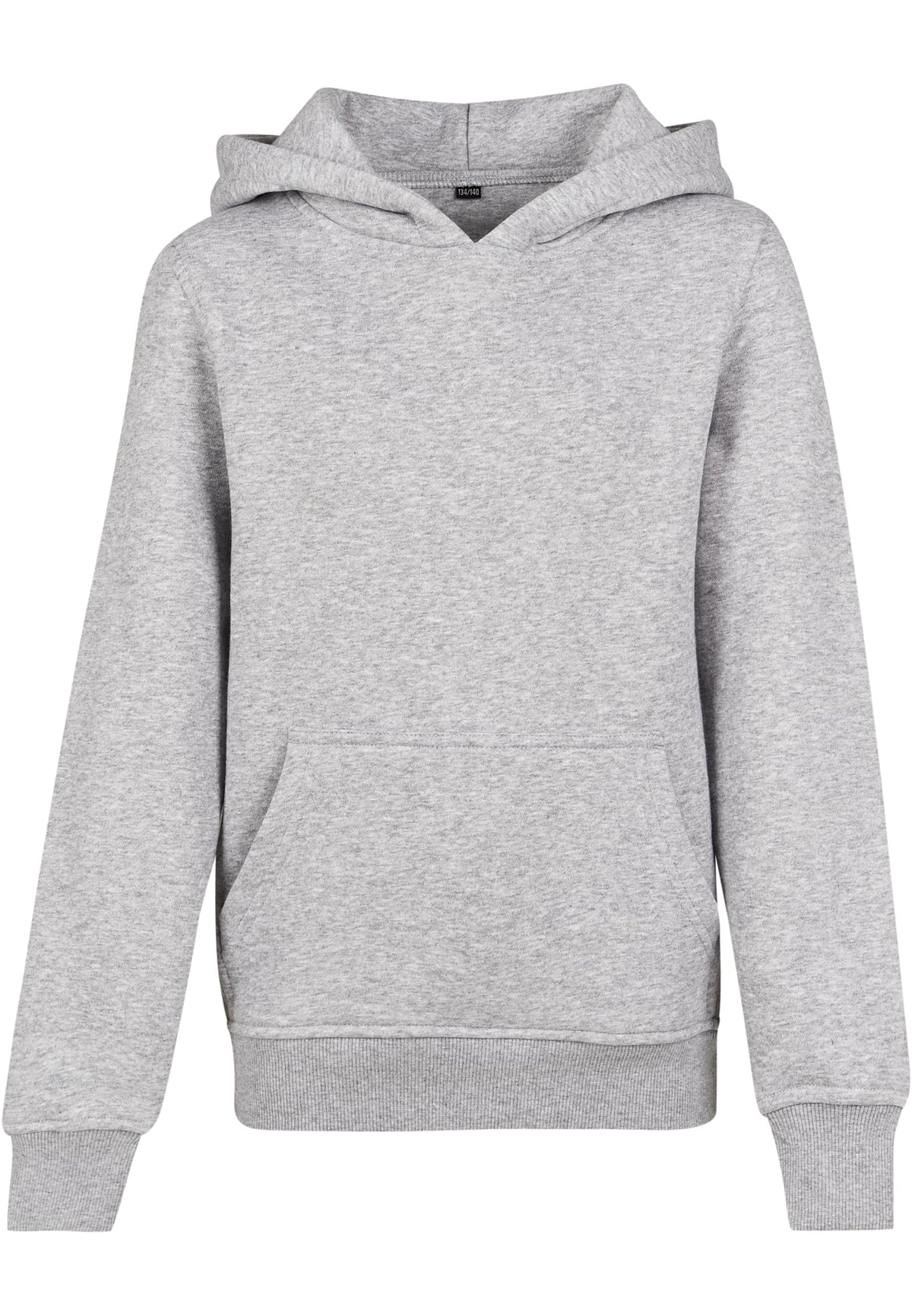 Sweat capuche enfant BY117 gris chine - vue de face
