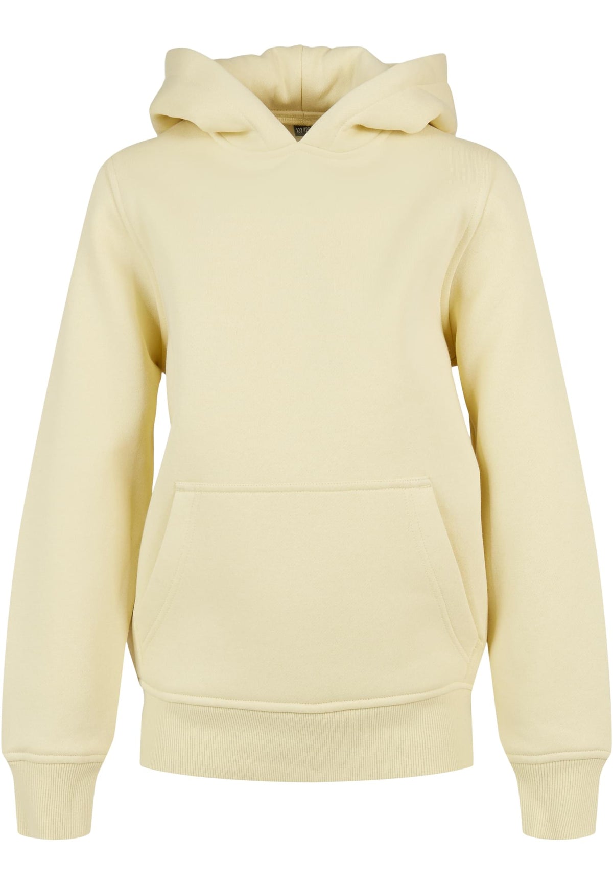 Sweat capuche enfant BY117 jaune pale - vue de face