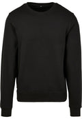 Sweat col rond Premium BY119 noir - vue de face