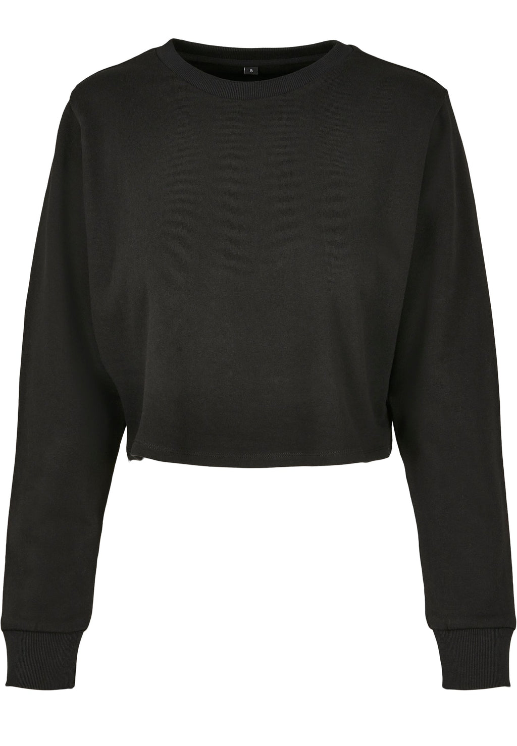 Sweat femme court MF131 noir - vue de face