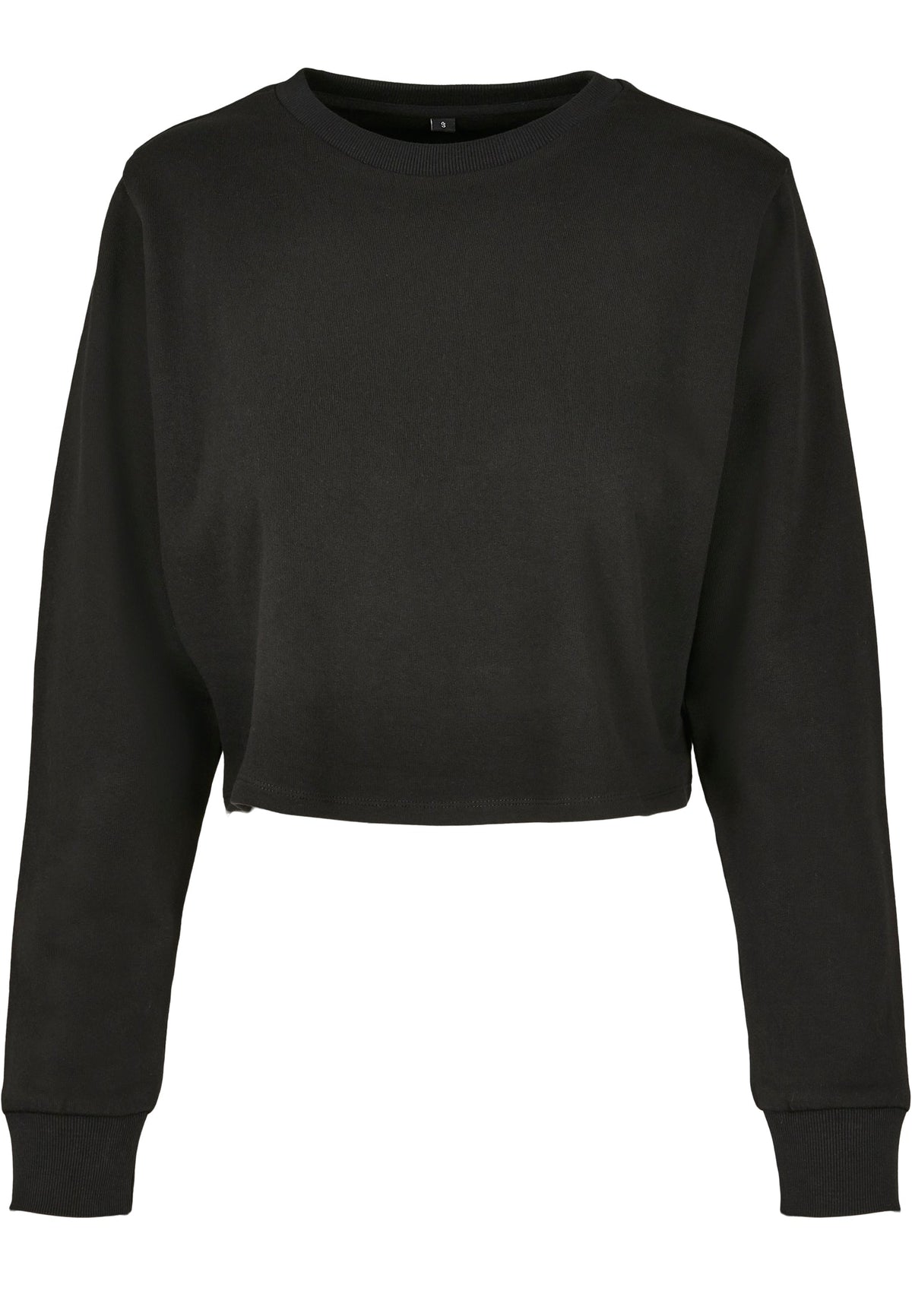 Sweat femme court MF131 noir - vue de face