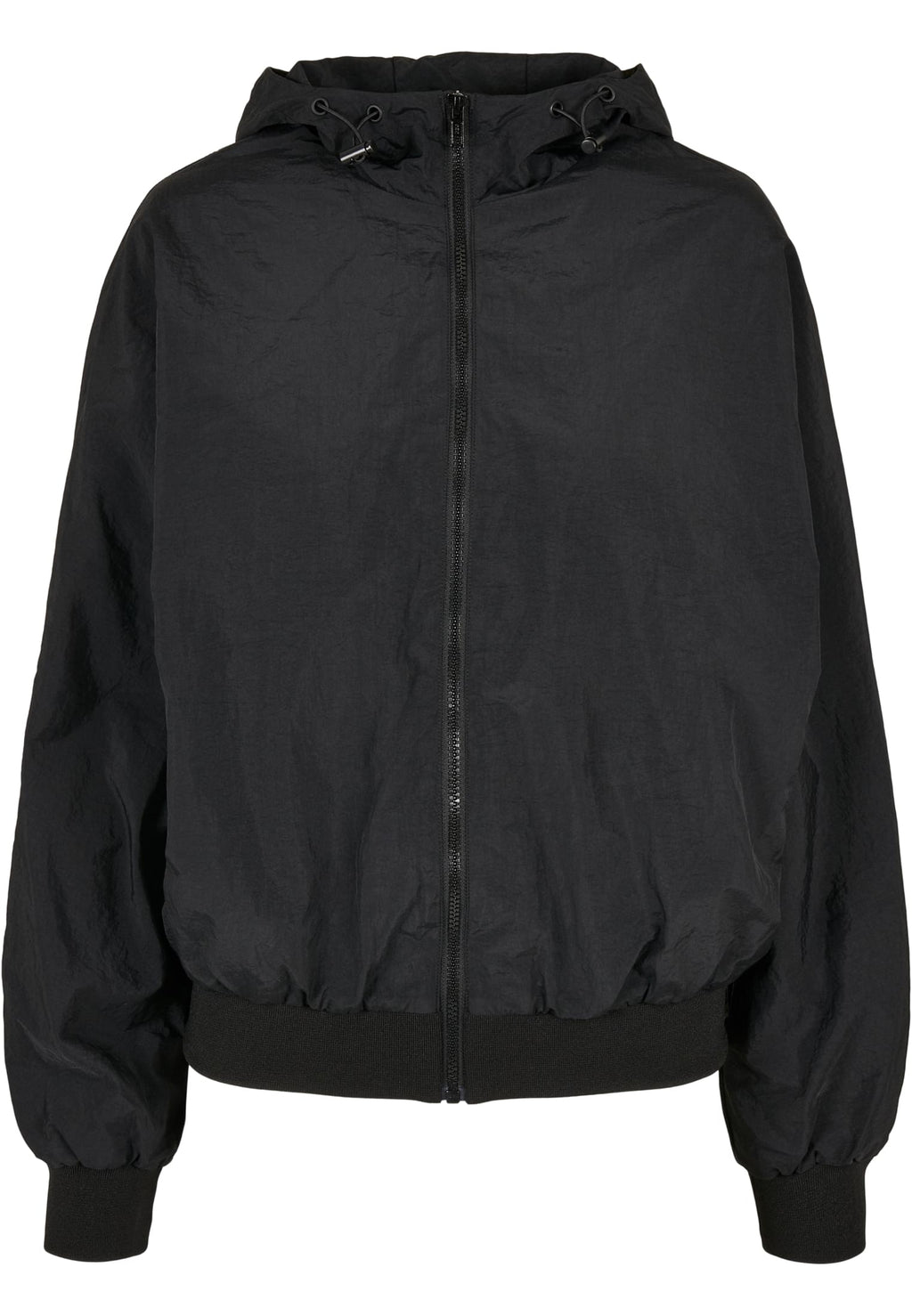 Veste femme nylon froissé MF182 noir - vue de face