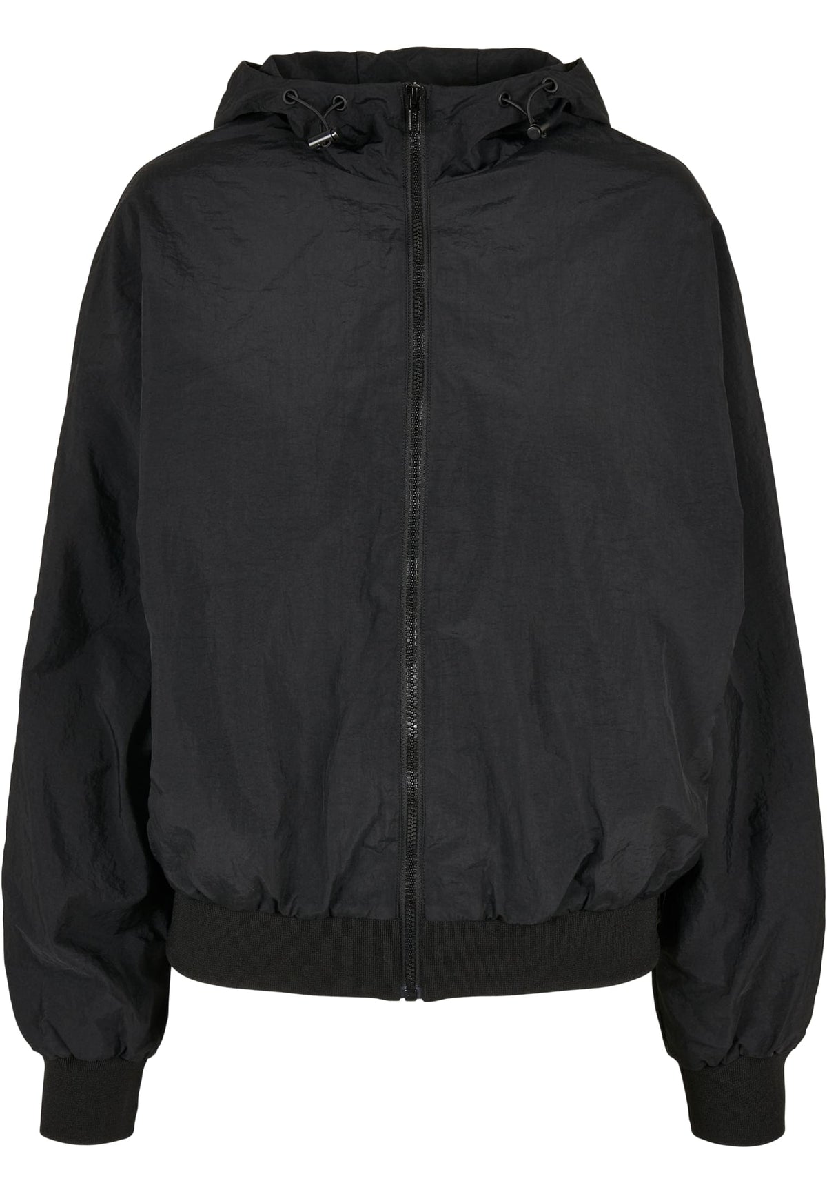 Veste femme nylon froissé MF182 noir - vue de face