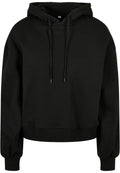 Sweat à capuche femme bio MF183 noir - vue de face