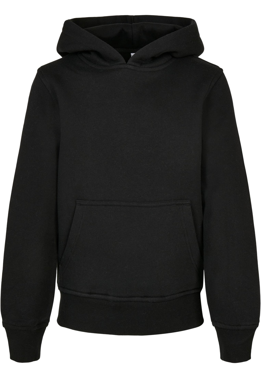Sweat capuche enfant bio BY185 noir - vue de face