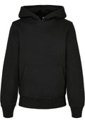 Sweat capuche enfant bio BY185 noir - vue de face
