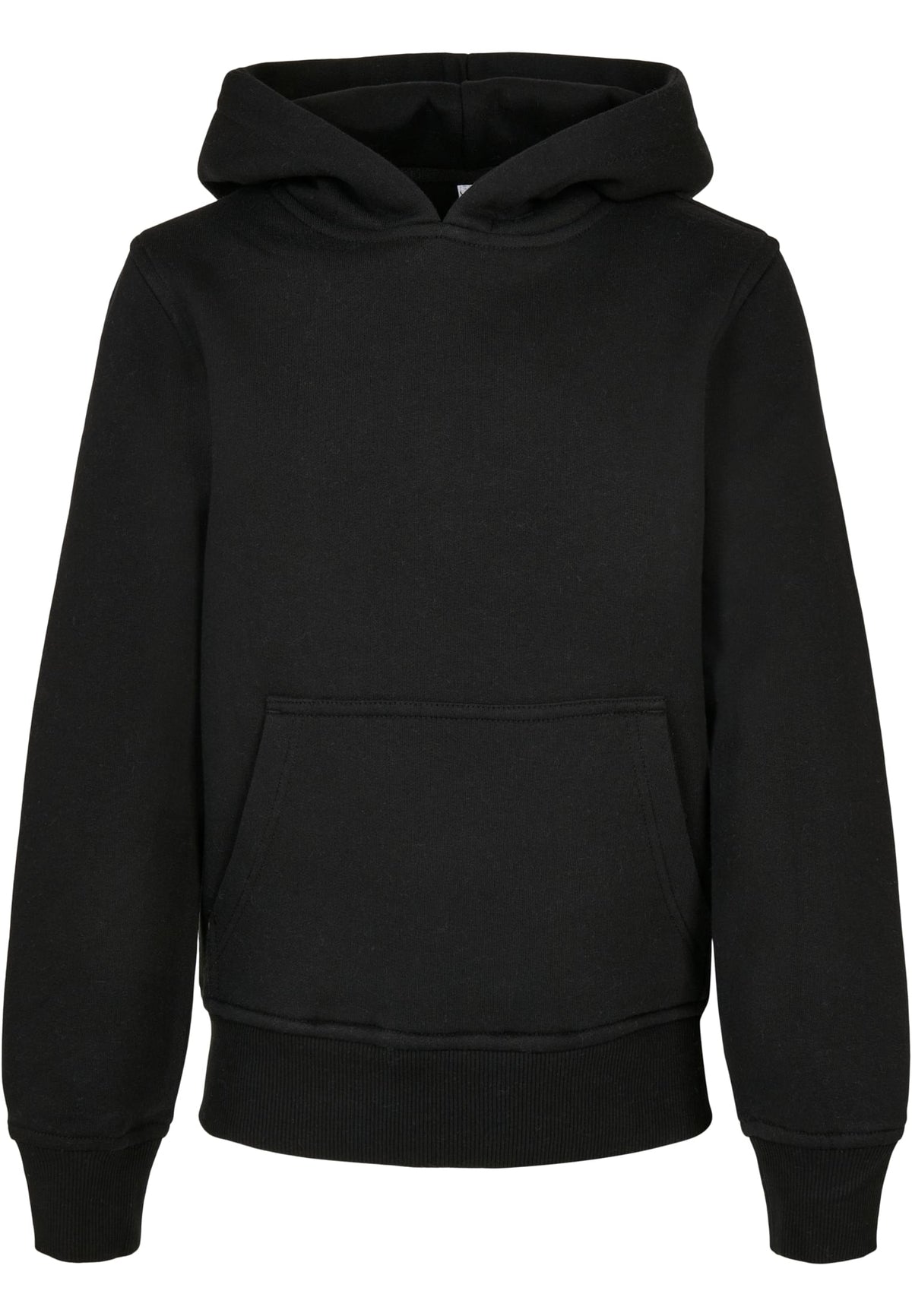 Sweat capuche enfant bio BY185 noir - vue de face
