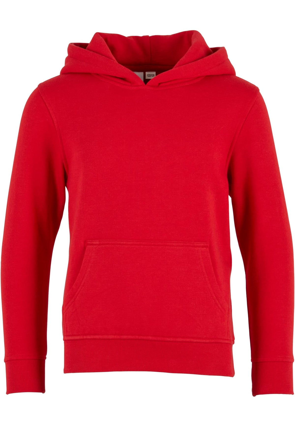 Sweat capuche enfant bio BY185 rouge - vue de face