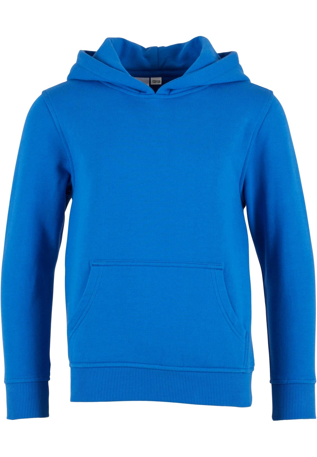 Sweat capuche enfant bio BY185 bleu roi - vue de face