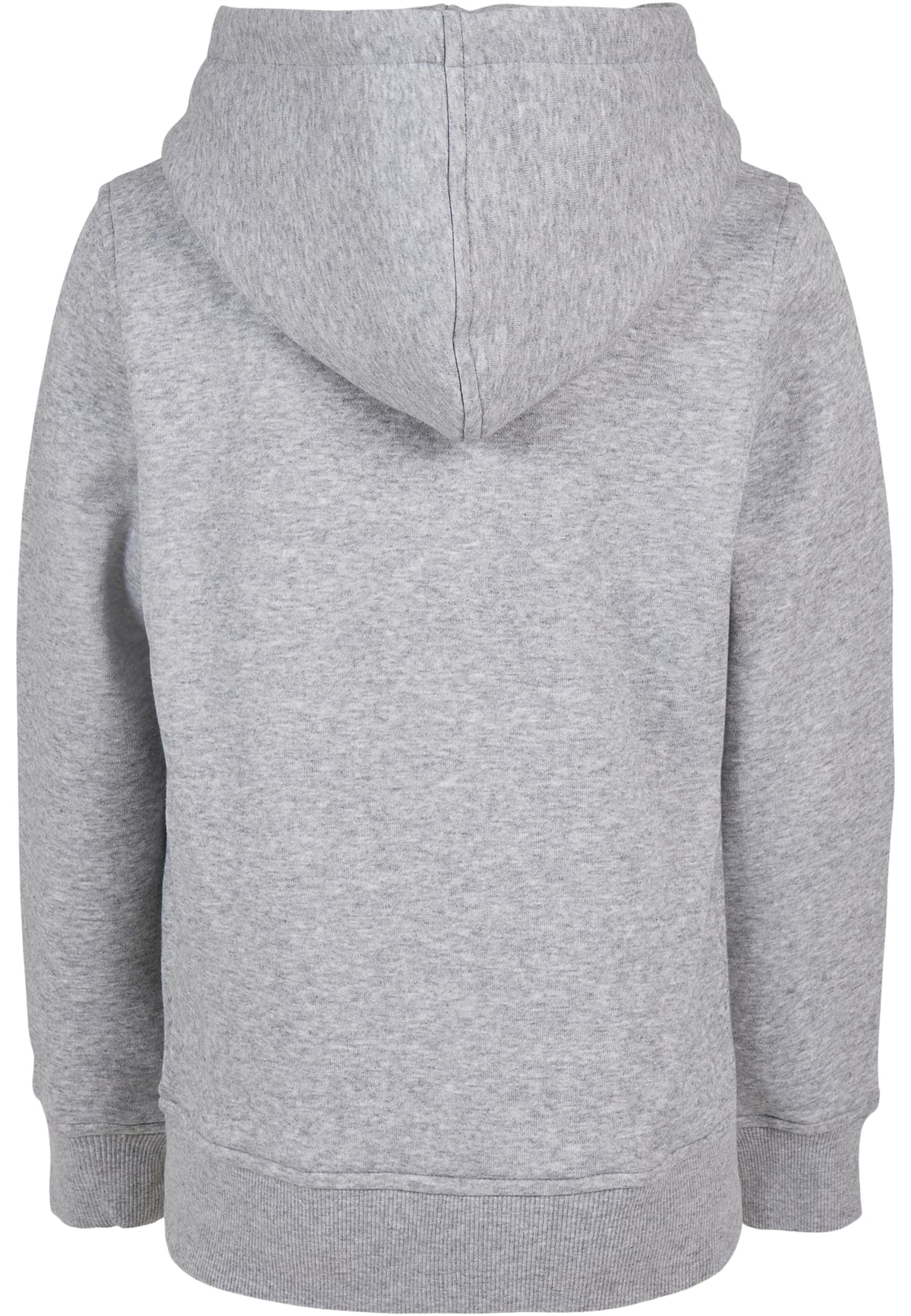 Sweat capuche enfant bio BY185 gris chine - vue de dos