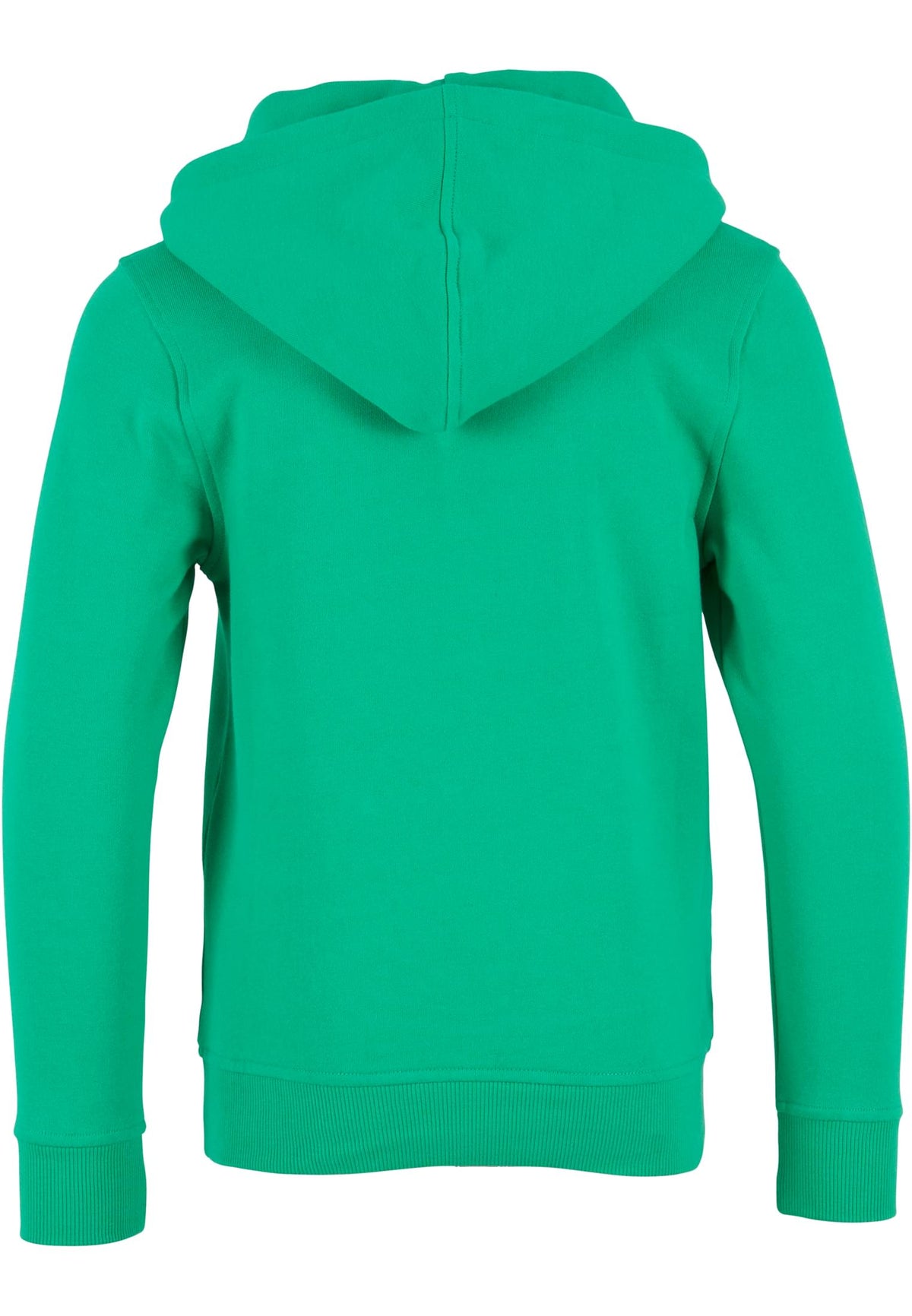 Sweat capuche enfant bio BY185 vert prairie - vue de dos