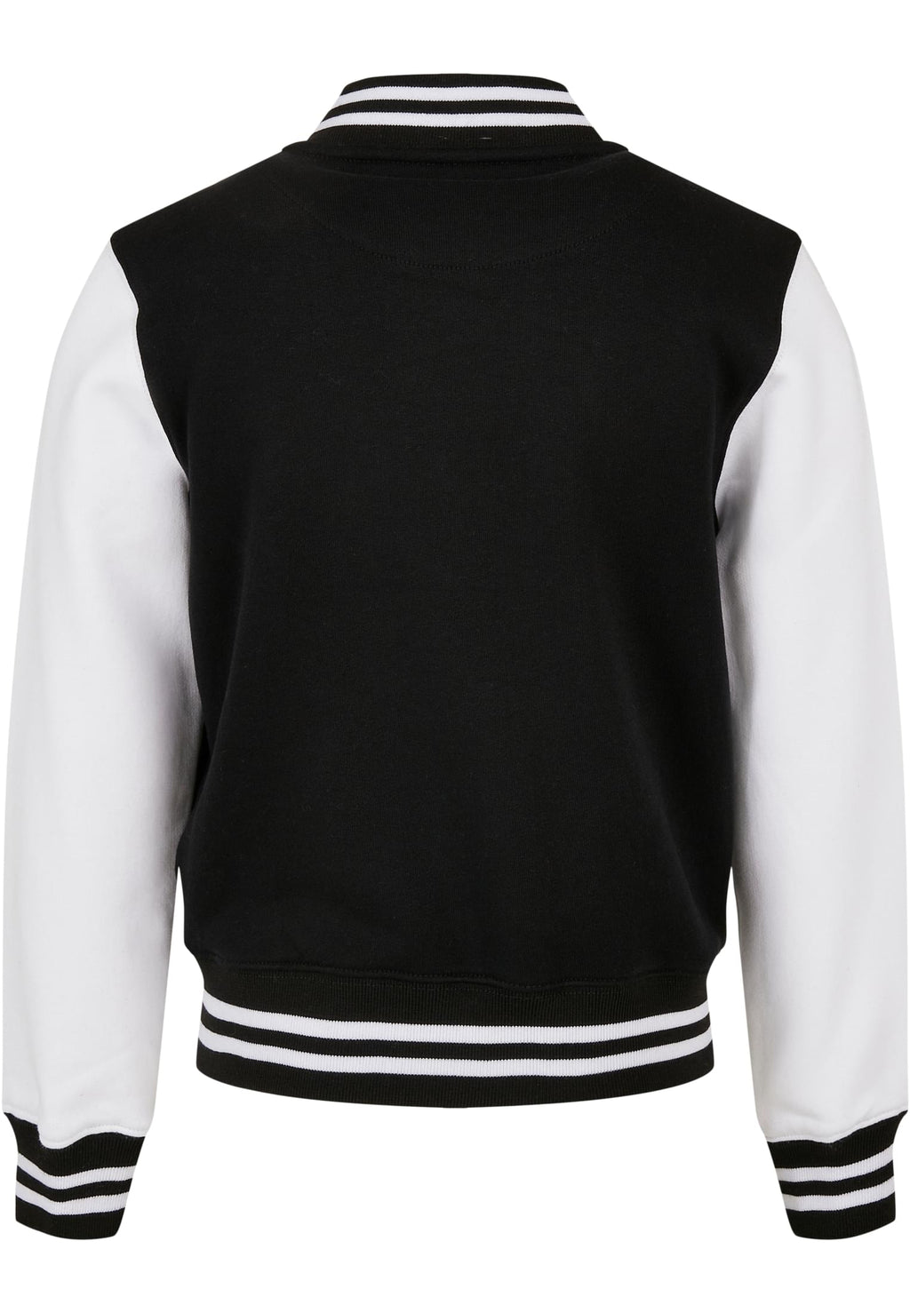 Veste college enfant BY187 noir et blanc - vue de dos
